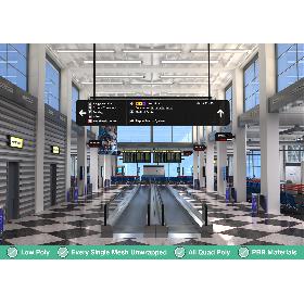 Airport Departures Lounge Interior 3D model